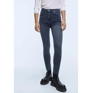 Zara High Waist Skinny Jeans in Artic Cobalt, NWT, 6